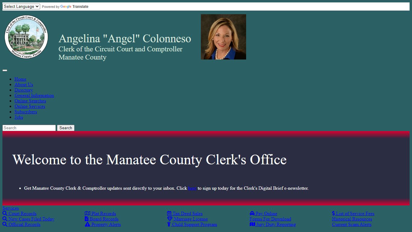 Manatee Clerk Home